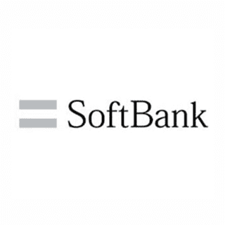 白い背景に「= SoftBank」というテキストが書かれたロゴ。