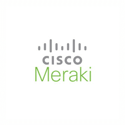 Cisco Merakiのロゴが白背景に配置されている。