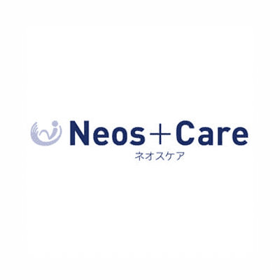 「Neos+Care」というテキストとその下に「ネオスケア」と書かれたロゴが白背景に配置されています。
